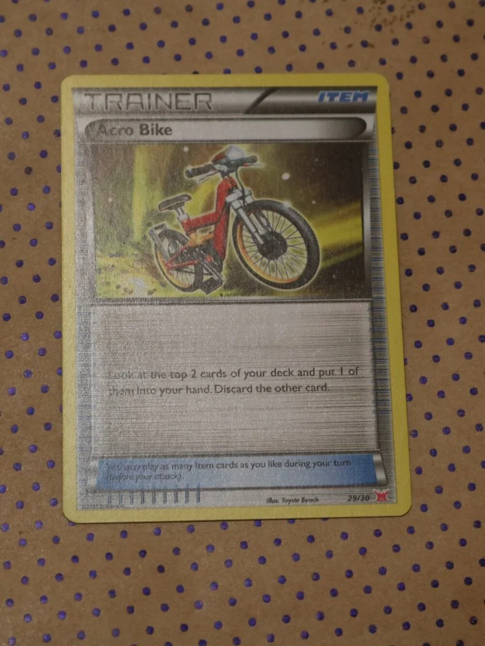 Acro Bike 29/30 Pokemon Card (2015)